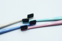 Paille de blé écologique pour brosse à dents adulte à poils souples au charbon de bois biodégradable pour usage domestique