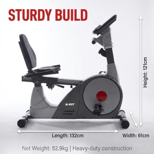 Vélo <span class=keywords><strong>d</strong></span>'exercice inclinable K-FIT GS-8.9R-2, vélo <span class=keywords><strong>d</strong></span>'<span class=keywords><strong>appartement</strong></span> pour la remise en forme à domicile, vélo stationnaire à pédales électriques avec écran LED - Product Image 5