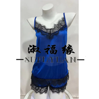 SFY710 Gros Ensemble de Pyjama 2 Pièces en Dentelle Décontracté pour Femme, Sous-Vêtements Imprimés, Nuisette Courte Sexy