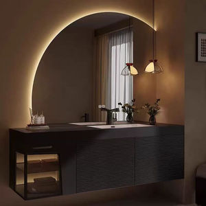 Modern <b>Floating</b> Bathroom Vanity Wall Mounted Bathroom Vanity with LED Makeup Storage Cabinet Vanity - Product Image 4