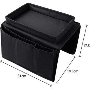 Organisateur de télécommande TV, magazines, antidérapant, pour fauteuil suspendu, canapé, accoudoir, plateau avec organisateur, 5 poches - Product Image 3