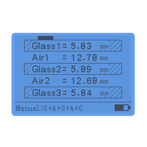 เครื่องวัดความหนากระจกดิจิตอล LS201 แบบอัลตราโซนิก ความแม่นยำ 0.1 มม. สำหรับประตูกระจกสามชั้น - Product Image 5