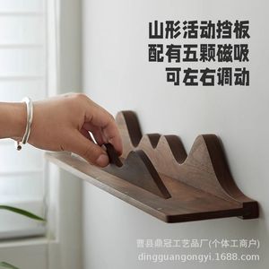Wooden <b>Wall</b> <b>Mounted</b> Storage <b>Shelf</b> Rectangle Durable Multipurpose Bedroom Living Room <b>Wall</b> Rack - Product Image 5