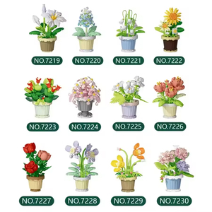 Nouveaux blocs <span class=keywords><strong>nano</strong></span>, rose, tournesol, plante, fleur, mini briques, blocs de construction de dessins animés, ensembles de jouets, jouets pour enfants - Product Image 6