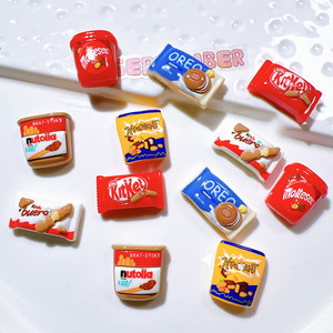 Miniaturas de Comida de Resina, Chocolate, Caramelos, Accesorios para Manualidades, Decoraciones de Base Plana para la Creación de Joyería para el Cabello de Niños - Product Image 4