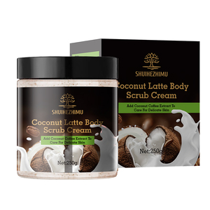 สครับขัดผิวกาแฟมะพร้าวออร์แกนิกสครับดูแลร่างกายเพื่อผิวขาวปรับแต่งโลโก้ได้ตามต้องการ - Product Image 1