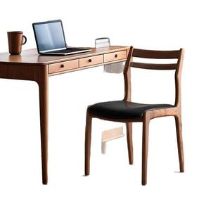 Chaise de salle à manger en bois de noyer d'Amérique du Nord, en bois massif avec dossier, pour la salle à manger, le bureau ou le salon. - Product Image 5