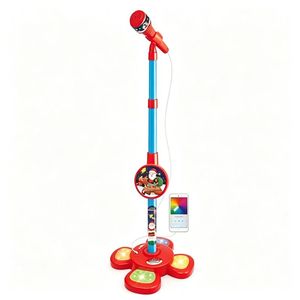 EPT Joyeux Noël Père Noël Instrument de musique Cadeau Enfants Microphone Karaoké Jouet avec support et connexion téléphone portable - Product Image 4