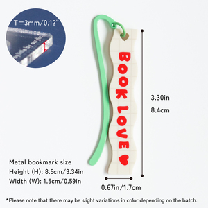 Playful Design Novel Manga Comic <b>Notebook</b> Page Reading White Acrylic Bookmark Custom - Product Image 4