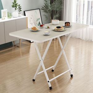 <span class=keywords><strong>Grande</strong></span> <span class=keywords><strong>table</strong></span> <span class=keywords><strong>à</strong></span> <span class=keywords><strong>manger</strong></span> pliante simple de style moderne, de forme <span class=keywords><strong>carrée</strong></span>, pour la maison, la location, les dortoirs étudiants, l'utilisation au chevet du lit - Product Image 4