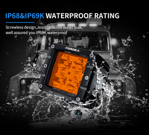 Projecteur LED <span class=keywords><strong>Cube</strong></span> Ambré Étanche IP69K 2 Pouces pour Voiture Tout-Terrain <span class=keywords><strong>4x4</strong></span> et Moto - Product Image 5