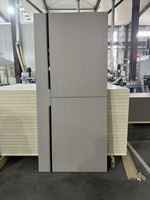 Porte coulissante WPC moderne de haute qualité, finition soignée, imperméable, résistante à l'humidité, taille personnalisée, utilisation intérieure pour salle de bain et cuisine