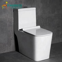 Toilettes européennes élégantes en céramique une pièce, toilettes de salle de bains à double chasse d'eau, meilleures ventes en russie #8869