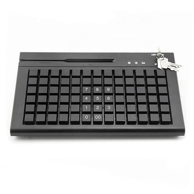 Usb Wired Mini Professional Pos Cash Register Switch Programmable Keyboard With Magnetic Card Reader
