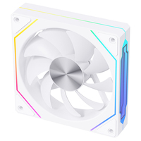 Ventilateur de boîtier PC SNOWMAN GK120-ARGB-WH 120mm blanc ARGB, roulement hydraulique PWM, synchronisation en chaîne 5V 3 broches, vente en gros