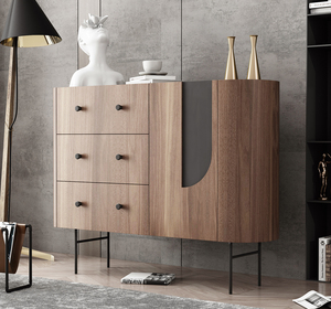 Moderno armadio di stoccaggio della credenza in legno Display <span class=keywords><strong>da</strong></span> cucina ingresso cassettiera in noce sala <span class=keywords><strong>da</strong></span> pranzo credenza - Product Image 2