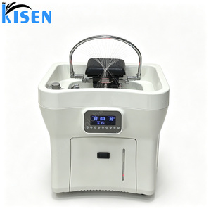Kisen Professional Hair Wash Sink Shampoo Basin Movable Head Spa Bowl Adjustable with tank Heater Handle for Beauty Salon Use - Product Image 1
