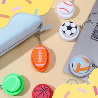 Porte-clés personnalisé en forme de ballon de basket, de football ou de baseball imprimé en 3D, porte-clés anti-stress, porte-clés Vk