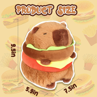 Hambourg Capybara Peluche Jouet Moelleux Kawaii Peluche Poupée Simulation Capibara Anime Mignon Animaux En Peluche Doux En Peluche Cadeau Enfant Jouets