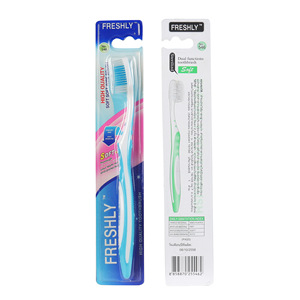 Brosse à dents Freshly, poils souples, manuelle, pour adulte, haute qualité, double fonction - Product Image 5