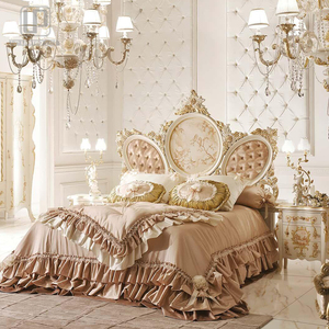 High-<b>end</b> French Style Customized <b>Bed</b> Room Furniture Hand Antique Classic Bedroom Sets - Product Image 1