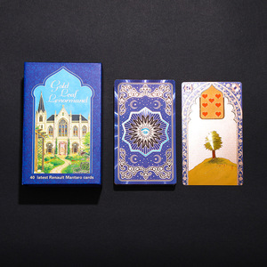Édition anglaise personnalisable : Jeu de <span class=keywords><strong>cartes</strong></span> de tarot <span class=keywords><strong>Lenormand</strong></span> vintage à feuilles d'or, 40 <span class=keywords><strong>cartes</strong></span>, jeu de table en PVC, emballage en boîte couleur - Product Image 5