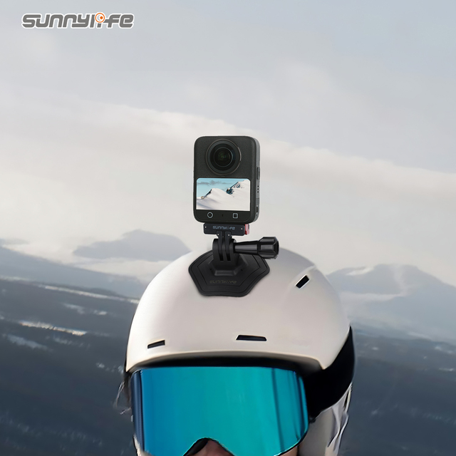 Sunnylife Flexible Adhesive Helmet Mount Soft Flat Curved Base Action Camera Holder for Osmo 360/ Pocket 3/ Insta360 X4/ GO 3