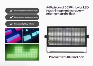 Luz Estroboscópica LED de 960 LED y 8 Segmentos, Luz de Destello de Alta Potencia para Escenarios, Iluminación para Conciertos, Eventos, Espectáculos, DJ - Product Image 5