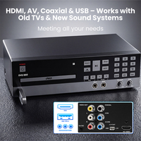 XWJ OEM ODM Lecteur VCD portable 12 pouces HD 1080p pour joueur USB 2.0, système home cinéma avec télécommande et câble vidéo HD