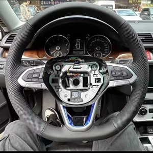 Volant perforé en cuir pour <span class=keywords><strong>Volkswagen</strong></span> VW Polo MK <span class=keywords><strong>Golf</strong></span> <span class=keywords><strong>8</strong></span> MK8 GTI Passat CC Gti <span class=keywords><strong>Gte</strong></span> Volant de voiture - Product Image 6