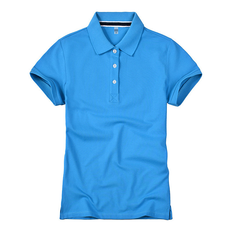 T845 lake blue polo shirt