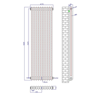 Doz Usage domestique Chauffage central Radiateur à eau Radiateur pilier anthracite