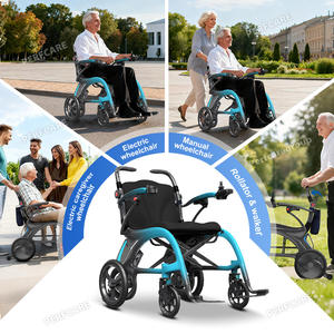 XN01 <span class=keywords><strong>3</strong></span>-in-1 13kg 150kg draagvermogen elektrische rolstoel van carbon, opvouwbare elektrische rolstoel, loophulp voor gehandicapten - Product Image 3