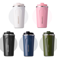 Gobelet isotherme portable multicolores 380ml 510ml en acier inoxydable 304, tasse de voyage sans BPA