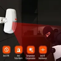 Detektor PIR nirkabel baru untuk sistem keamanan rumah pintar PGST sensor gerakan sudut lebar untuk host alarm pencuri