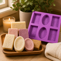 Seifenherstellungsform aus Silikon, Kerzenform, Harzform, Massageform, Silikonform für Seife, Wachs, quadratisch