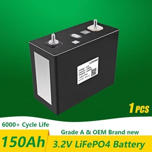 3.2V 150AH LiFePO4 pin Lithium-ion lăng trụ với vỏ nhôm 6000 chu kỳ-20 ~ + 55C Nhiệt độ hoạt động - Product Image 5