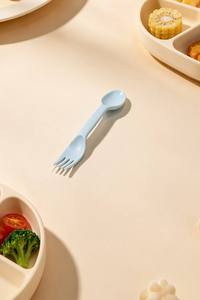 Ensemble de couverts réutilisables en plastique PP bleu, 2 pièces, écologiques, de qualité alimentaire, résistants à la chaleur, cuillère-fourchette et couteau pour steak, dessert, maison, pique-nique - Product Image 6