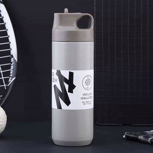 316 Stainless Steel Insulated Water Bottle Pop-Up Lid Portable Thermal Bottle <b>Large</b> Capacity Food Grade Travel Mug - Product Image 4