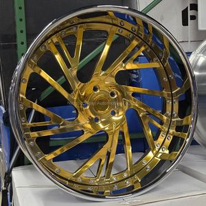 Jantes de voiture concaves chromées de 20, 22 et 24 pouces, 2 pièces, jantes forgées pour <span class=keywords><strong>Ford</strong></span> <span class=keywords><strong>Mustang</strong></span> GT F-150 ZL1 C7 RAM 1500 GMC BMW - Product Image 4