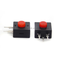 Senter Kepala 213WD Tombol Samping Merah 12x12mm DC 30V 1A 3pin Tombol Tekan Lurus ON-OFF-ON