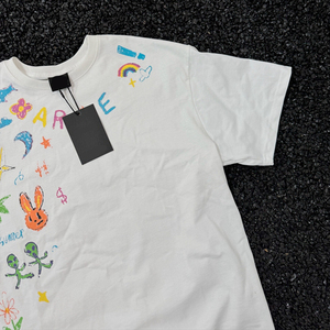T-shirt pour homme en coton 100% de haute qualité, col rond, luxe, poids lourd, surdimensionné, 260 g/m², tricoté, logo personnalisé, impression sérigraphique - Product Image 4