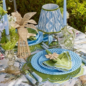 Hot Sale Embroidered Letters <strong>Scalloped</strong> Placemat <strong>Linen</strong> <strong>Napkins</strong> Cloth Scallop Edge 100% <strong>Napkin</strong> <strong>Linen</strong> - Product Image 4