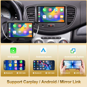 Autoradio Android 13 da 64GB 4-Core per <span class=keywords><strong>Hyundai</strong></span> <span class=keywords><strong>I10</strong></span> 2007-2013, Carplay, Android Auto, 9 Pollici, UI DSP, 5G WiFi, Bluetooth, Lettore DVD Universale - Product Image 2