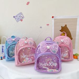 Nuovo <span class=keywords><strong>Zaino</strong></span> per Ragazze con Fiocco e Paillettes, Decorazione Gattino Carino, Chiusura con Cerniera; per Uscite Quotidiane, Viaggi e <span class=keywords><strong>Asilo</strong></span> - Product Image 1