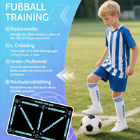 Tapis d'entraînement de football 90 x 60 cm avec chaussettes antidérapantes, absorption des chocs pour le contrôle du ballon et la technique de jeu au pied, soulagement du stress, idéal