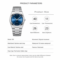 Top marque mains lumineuses montre à Quartz mode affaires hommes montre-bracelet bracelet en acier inoxydable bracelet montre de luxe pour hommes