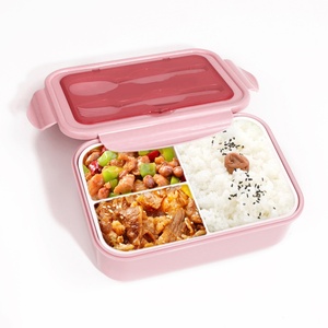 Wellfine 2023 Bpa Free custom Bento Girls School Kids Plastic Insulated Click To Go Lunch Boxes for Children's Adult