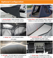 Nouvelle Tente de Toit 4x4 pour Voiture, Grande Fenêtre, pour 4 Personnes, Idéale pour le Voyage