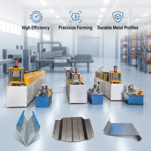 Machine automatique de formage de poteaux de clôture avec contrôleur PLC, machine de fabrication de profilés en acier de haute précision pour la construction de clôtures - Product Image 1